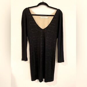 J. Leyendecker Women Dress Medium Black Stretch Jersey Knit Contemporary Preppy